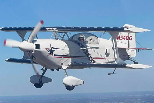 Bob Richards flying the Muscle Biplane Machaira
